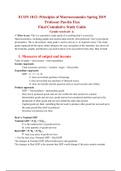 ECON 1012 Tien Final Cumulative Study Guide (everything you need to know, plus graphs!)