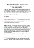 ANTH 2001 Midterm: Comprehensive Study Guide (IDs+READING notes)
