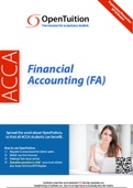 Financial Accounting (FA) , ACCA OpenTuition Of resources for accountancy students