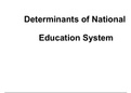 Determinants of National Education System