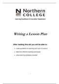 Writing a lesson planning
