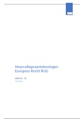 Hoorcollege-aantekeningen Europees Recht (2-14) 2019/2020