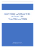 Samenvatting industriële laagspannings-installaties: Transformatoren