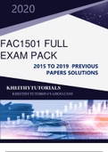 FAC1501- 2020 EXAMPACK HAS (2015 TO 2019) ANSWERS TO PAST QUESTION PAPERS