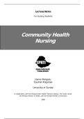 COMMMUNITY HEALTH AND NURSING.UNIT 1-13 NOTES
