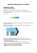 Hoorcollege aantekeningen Operations Management & Logistics