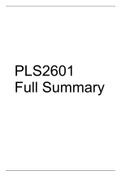 Full Summary PLS2601