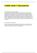 NR506-GRADED WEEK 1-8 DISCUSSION