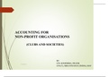 Accounting for non profit organisation