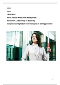 NCOI Human Resources Management gespreksvaardigheden voor managers en leidinggevenden cijfer 7,5