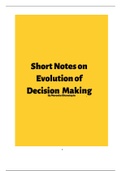 Short Notes on Evolution of Decision Making process