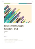 Legal System Lawyers: Solicitors OCR