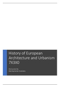 Matching Section Vocabulary History of European Architecture (7X3X0)