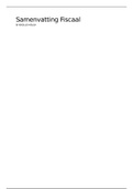 Complete en Duidelijke Samenvatting Fiscaal