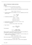 IB Mathematics Probability & Statistics + Statistics Option Comprehensive Notes (from 45 Pointer)