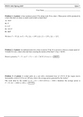 Physics 1 Quiz 7 Questions and Solutions