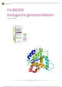 FA-BA204 Biologische geneesmiddelen, Samenvatting