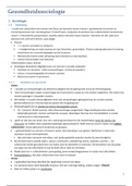 Samenvatting gezondheidssociologie