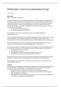 Samenvatting Methoden Communicatiewetenschap - SOW-CWB0026 - Collegeslides, aantekeningen en literatuur 