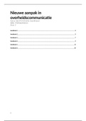 Samenvatting: boek Nieuwe aanpak in overheidscommunicatie 2e druk