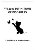 PYC3702 Disorders