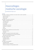 Hoorcolleges Medische Sociologie (GZW, jaar 2)