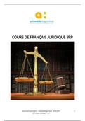 Français Juridique 3 - Ingevulde cursus