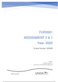 2020 FUR2601 Assignment 1 AND 2 Correct