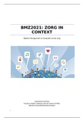 BMZ2021: Zorg in Context - alle taken en colleges