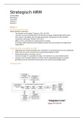 Samenvatting Strategisch HRM sheets (lessen)