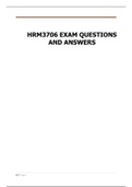 HRM3706 EXAM QUESTIONS AND ANSWERS