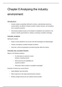 Summary Anaysing the Industry Environment BMNG7311