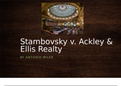 MGMT 520 Week 4 Case Analysis Stambovsky v. Ackley and Ellis Realty Contract and Property Law Case 9-6:DeVry University, Keller Graduate School of Management