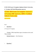 CCOU 202 EXAM -2 COMPLETE ANSWER(1 TO 6 VERSIONS), Liberty University, Verified Answers
