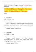 CCOU 202 EXAM -3 COMPLETE ANSWER(1 TO 7 VERSIONS),Liberty University, Verified Answers