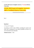 CCOU 202 Exam-1,2,3,4 Pack,25 different Versions, Liberty University
