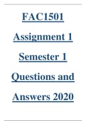 FAC1501 BUNDLE. Assignment 1-2, Semester 1 Questions and Answers 2020