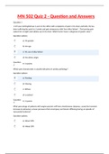 MN 502 Quiz 2 - Question and Answers ,Purdue university 2019/2020