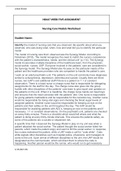  NR 447 Week 5 Assignment: Nursing Care Models Worksheet