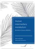 Book BBS2041 Human intermediary metabolism. Lectures and cases organised on subject. 
