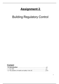 Building regulatory control of health and safety in the construction industry 