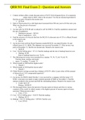 University Of Phoenix  GRADED A+ QRB 501 Final Exam 2 - Question and Answers
