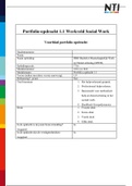 Portfolio-opdracht 1.1 Werkveld Social Work cijfer 8.4 met beoordeling van de docent