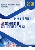 FAC1501-2020 ASSIGNMENT 01 SOLUTIONS SEMESTER 01 2020