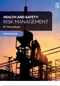 Health and Safety Risk Management Tony Boyle 2019 fifth edition