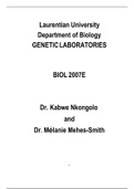 Genetics lab manual 