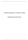 ICT2621 Assignment 1 semester 1 2020 answers.