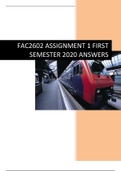FAC2602 ASSIGNMENT 1 FIRST SEMESTER 2020 ANSWERS