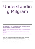 Understanding Milgram, Essay Response and Unique Extracurricular Information