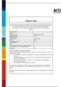 NTI -  Social Work SPH- Stageplan   Stageverslag (9,0) (inclusief stageberoepsopdrachten)